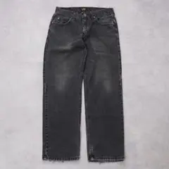 Lee リー W30 ブラックデニム ボトム パンツ ヒゲ 古着 黒 14871