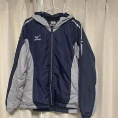 Mizuno フード付きジャンパー L ネイビー/グレー