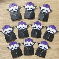 ドラキュラ10点　折り紙　ハンドメイド　吸血鬼　ハロウィン