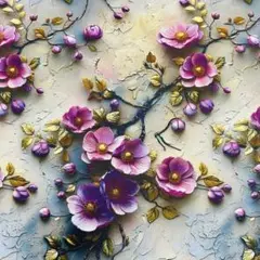 ❣️【限定】おしゃれなお花柄立体感　綿100%シーチング生地110x100cm