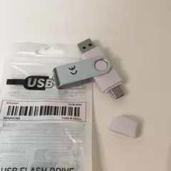 【新品未使用】USB2.0 フラッシュドライブ 64GB　Type-C対応 白