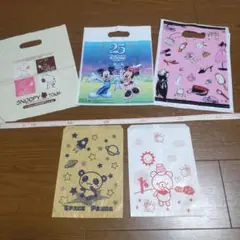 スヌーピータウン＆ディズニー25周年キャラクター レトロ小袋２枚