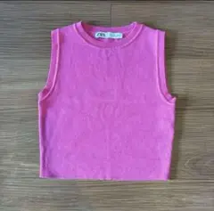 ZARA ノースリーブ ニットトップス