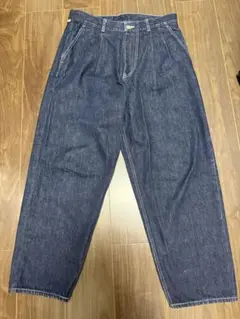 Selvage Denim Two Tuck Tapered Pants