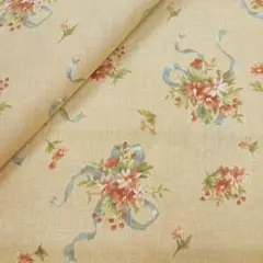 YUWA ✿クリーム色地に花束リボン柄(2Fp327)現品限り