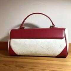 YSL（イブサンローラン） ホワイトレッド ハンドバッグ