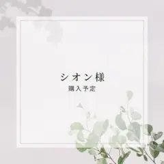 シオン様購入予定