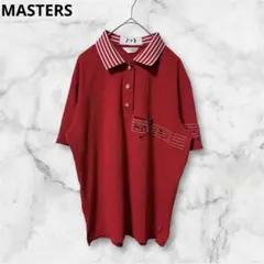 MASTERS マスターズ　ヴィンテージポロシャツ　半袖　赤　Lサイズ