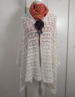 新品　コットンシルクショール　大判