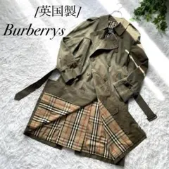 英国製 Burberrys トレンチコート ノバチェック 玉虫色 ベルト付