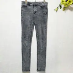 【ユニクロ】（XL）グレー スキニージーンズ ウルトラストレッチ ・レディース
