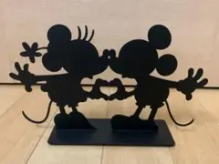 ミッキー＆ミニー　アイアンシルエット　オブジェ　ブラック