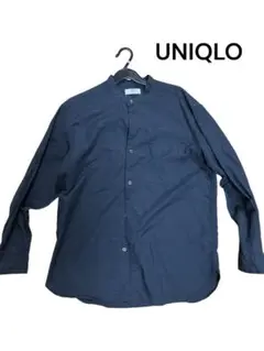 UNIQLO ユニクロ　バンドカラーブラックシャツ