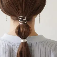 シルバー メタル ヘアカフセット