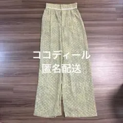 ココディール　花柄イエローパンツ 長さ約100cm