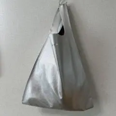 MBレザートートバッグ　シルバー
