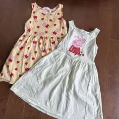 H&M おそろい　色違い　双子　姉妹　兄弟　いちご　お花　ふだ