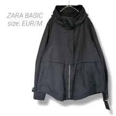 【ザラベーシック】 美品✨マウンテンパーカー EUR M 濃紺 ウエストマーク可