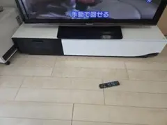 ★引取限定★モダン ホワイトとブラックのテレビボード180×42×30