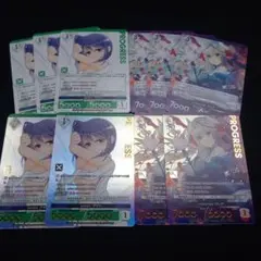 アンジュユナイト優勝プロモ2種(金箔キラver.)各2枚。ノーマル版各3枚付き！