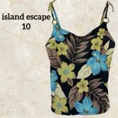 island escape フローラルキャミソール 花柄 黒