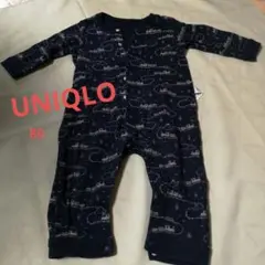 [美品]UNIQLO 列車ロンパース 80