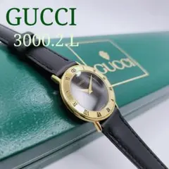 【GUCCI】グッチ 3000.2L 腕時計 ブラック レディース ベルト新品