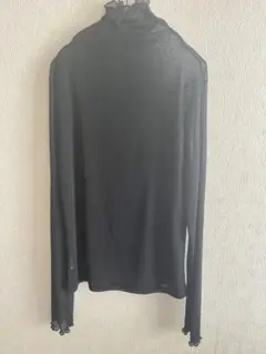 【新品・未使用品】シアーシャツ　シースルートップス　ブラック長袖シャツ