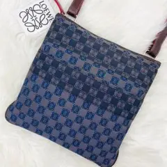 激レア✨美品 ロエベ ショルダー バッグ 総柄 アナグラム リピート ブルー系
