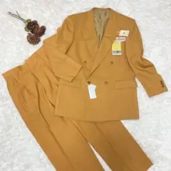 デットストック レトロセットアップ マスタード色 70s 90sダブルジャケット