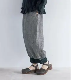 【新品】kazumi×SamansaMos2 裾レースパンツ　ブラック サマンサモスモス kazumi コラボ 裾レースパンツ ブラック 黒