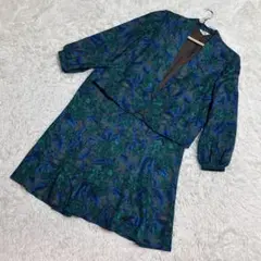 AMANO✨美品　セットアップ　ARMAN 花柄　昭和レトロ　ヴィンテージ　4L