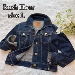 ⚫︎美品Rush Hour デニムジャケット（L）濃紺　金ボタン　アメカジ