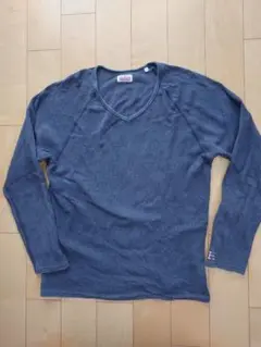 ハリウッドランチマーケット ストレッチ ロンT 長袖 Tシャツ グレー 4