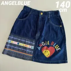 ANGELBLUE エンジェルブルー　デニム　ワッペン　スカート　140 平成