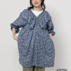 ニコアンド プレミアムローンフリルチュニック