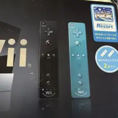 Nintendo Wii本体（ブラック）とリモコン2個セット