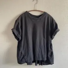 CLANE クラネ バックギャザー切替フリルTシャツ