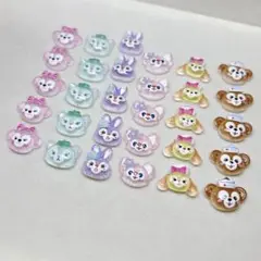 ネイルパーツ デコパーツ ダッフィー＆フレンズ 30p入 デコパーツ DIY