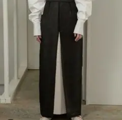 lawgy sheer layered slit skirt ブラック