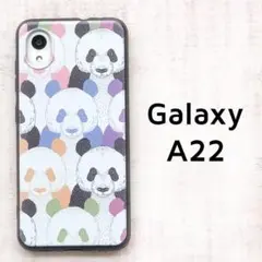 Galaxy A22 5G カバー カラフル パンダ