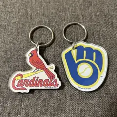 MLB カージナルス&ブルワーズ　キーホルダーセット