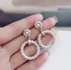アクセサリー ピアス リング ドット ゴールド