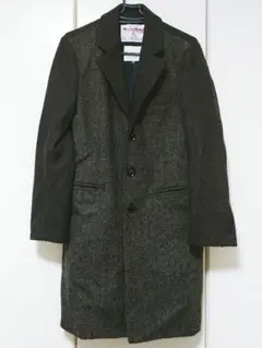 【美品】ハリスツイード チェスターコート ロングコート メンズ