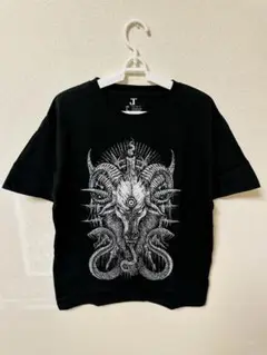 グラフィックプリント 黒 Tシャツ Lサイズ