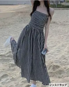 SHEIN チェック　ワンピース