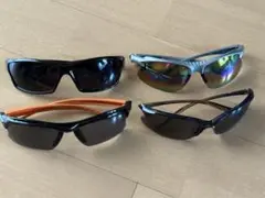 【4本セット】スポーツ　屋外活動　サングラス　自転車　農作業　アウトドア