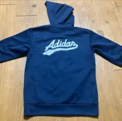 Adidas ネイビー/レッド フルジップパーカー