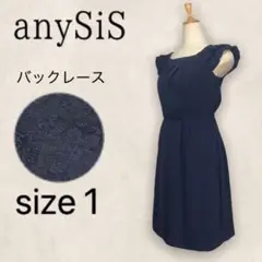 【美品】 anySiS エニィスィス ワンピース ドレス ウイングドスリーブ S
