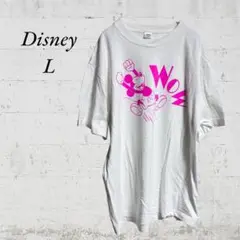 【グレイス　Disney】【L】半袖シャツ　大きめ　ゆったり　男女兼　ピンク
